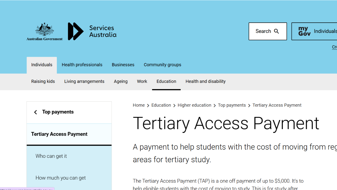 tertiary payment access